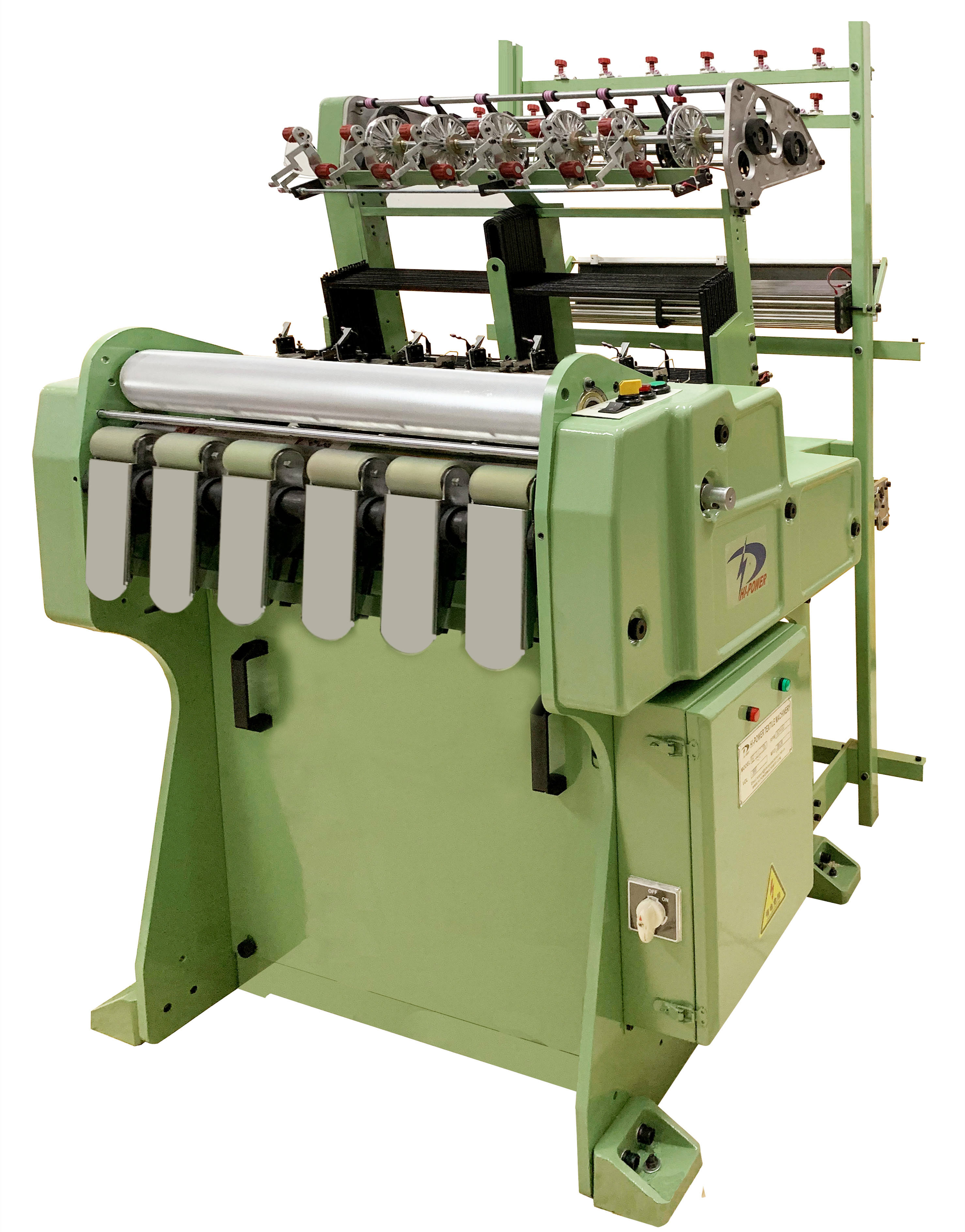 China Brand HI-POWER High Speed Elastic Webbing Making Machine,Elastic Tape Needle Loom Machine Narrow Fabric Weaving Machine 