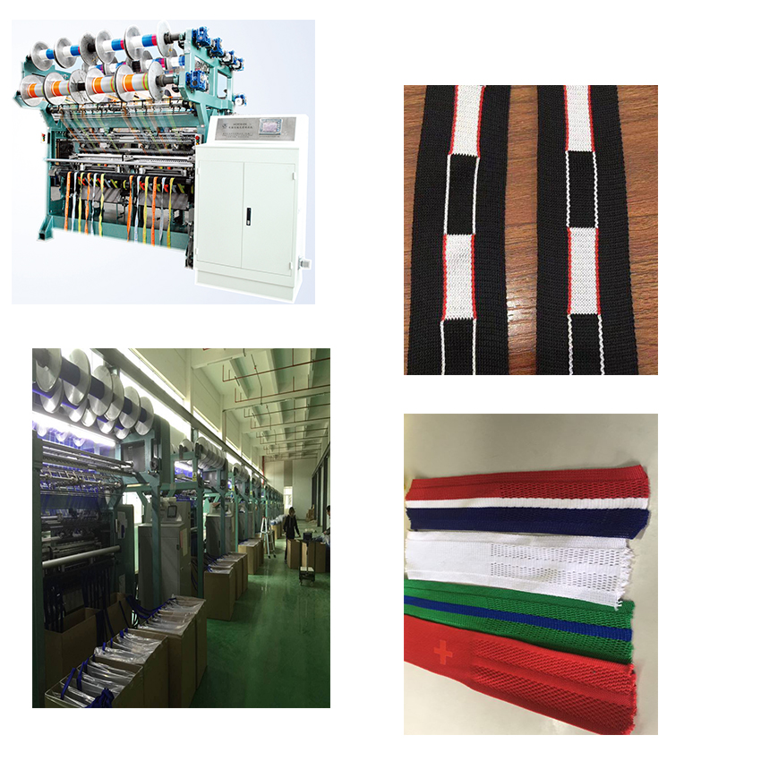 High Speed Jacquard Striped Tape Warp Knitting Machine For High-grade Sportswear