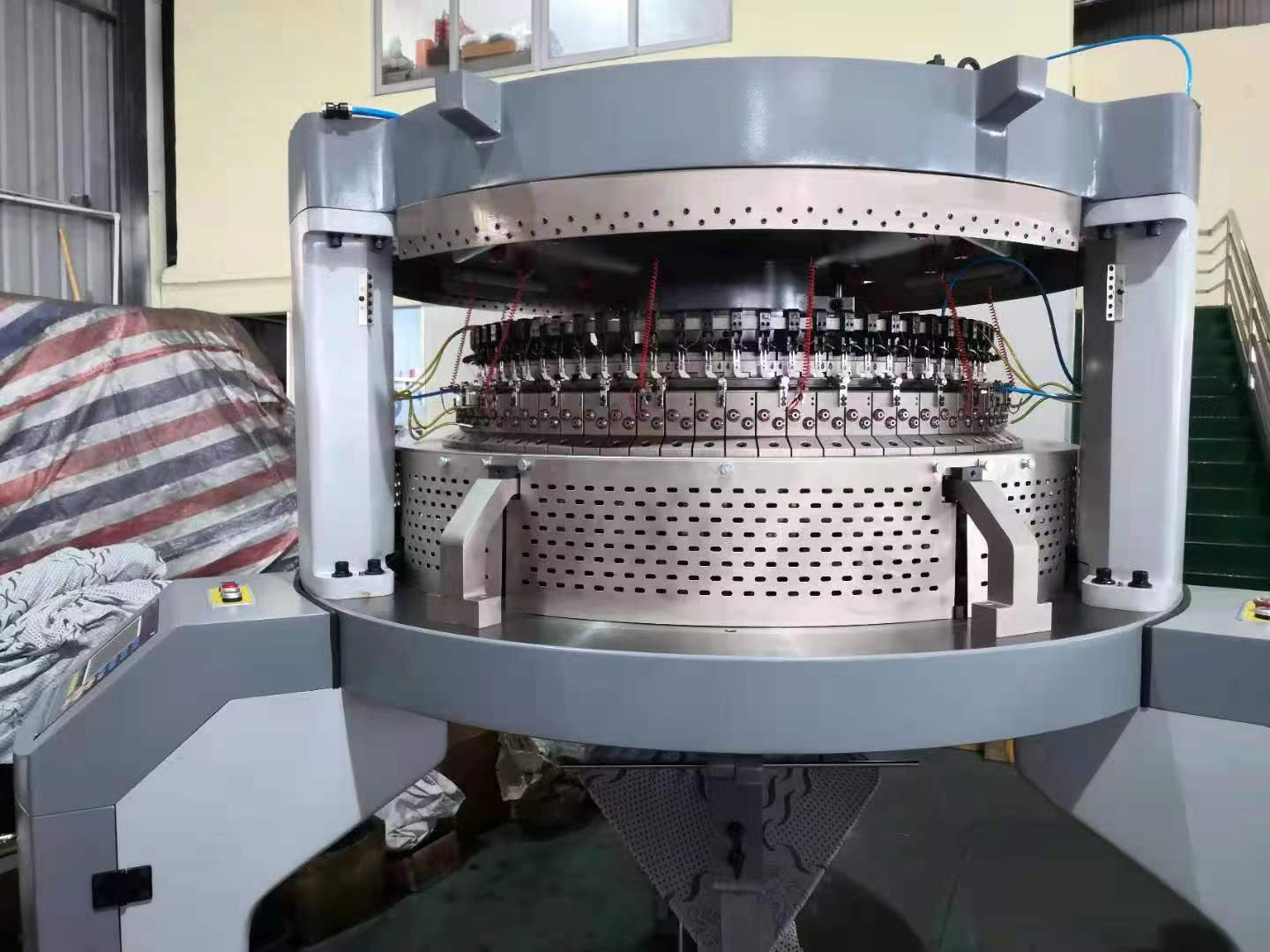 Double Jersey Electronic Jacquard Circular Knitting Machine For Garment And Mattress Ticking Cover Fabrics 